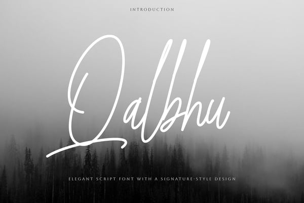 Qalbhu – Signature Script Typeface