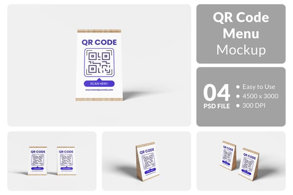 QR Code Menu Mockup