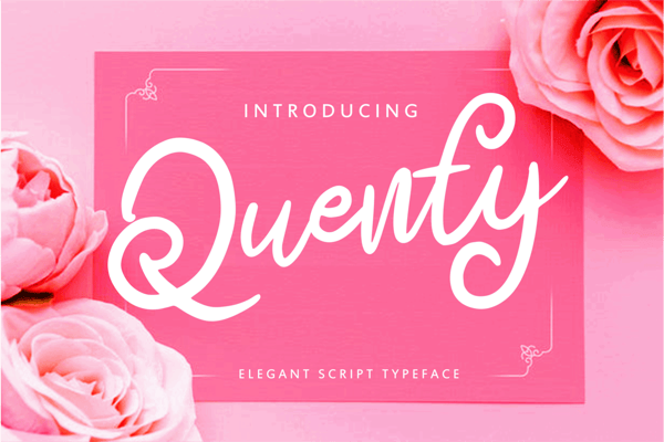 Free Quenty - Elegant Script Typeface
