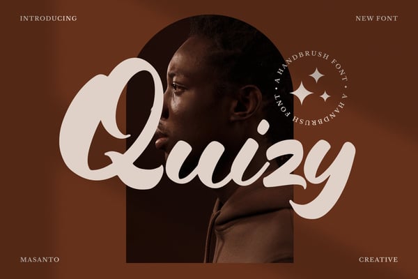 Quizy – Script Typeface with Brush Style