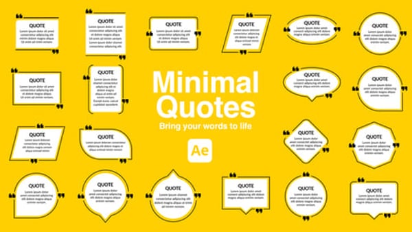 Quote Animation Titles for After Effects | Motivational & Testimonial Pack