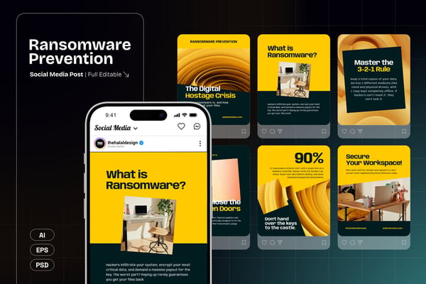 Ransomware Prevention Social Media Template
