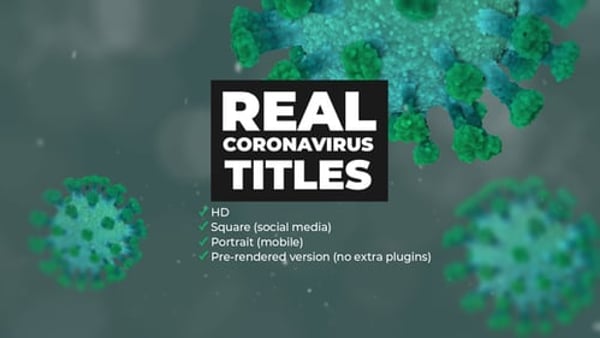 Real Coronavirus Titles for After Effects – Photorealistic Covid-19 Virus Scenes