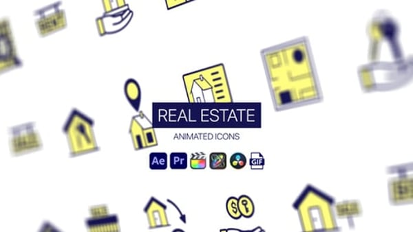 Real Estate Animated Icons - Property Motion Icons Animation Pack