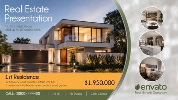 Real Estate Property Presentation with Full HD Residence Photo Layouts*