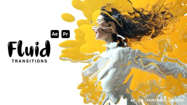 Realistic Fluid Liquid Transitions for After Effects & Premiere Pro
