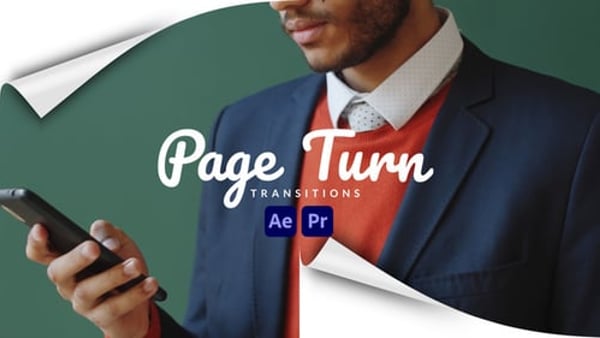 Realistic Page Turn Transitions for After Effects & Premiere Pro | MOGRT