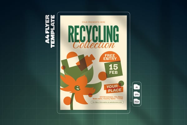 Recycling Collection Drive - Flyer Template