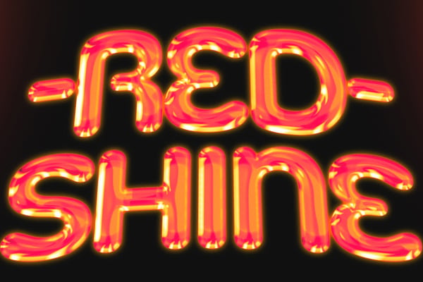 Red Liquid Text Effect