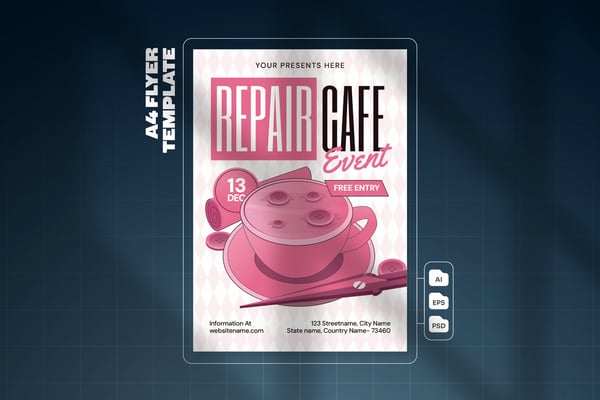 Repair Cafe Event Flyer Template