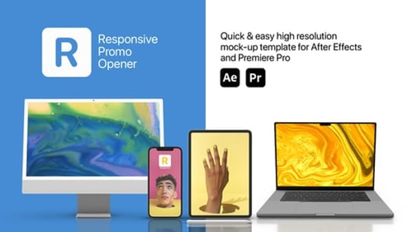 Responsive App & Web Mockup Opener for After Effects and Premiere Pro MOGRT