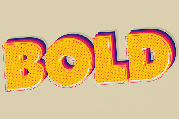 Retro Halftone Text Effect