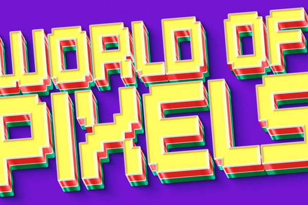Retro Pixel Text Effect