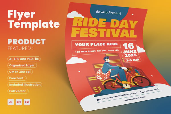 Ride Day Festival Flyer Event