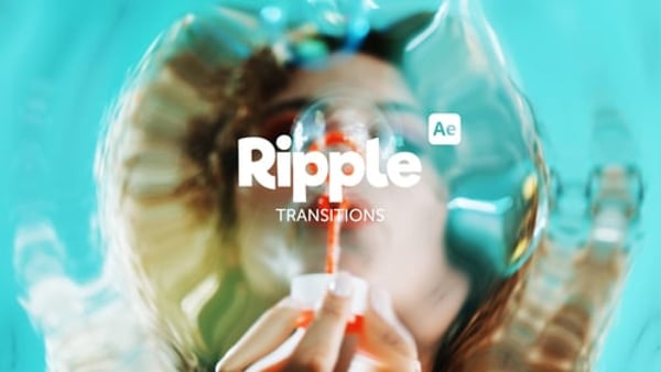 Ripple Transitions – Caustics-Powered Water Ripple Pack for After Effects CC2020+ (No Plugins)