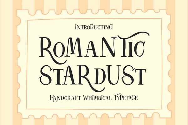 Romantic Stardust - Handcrafted Typeface