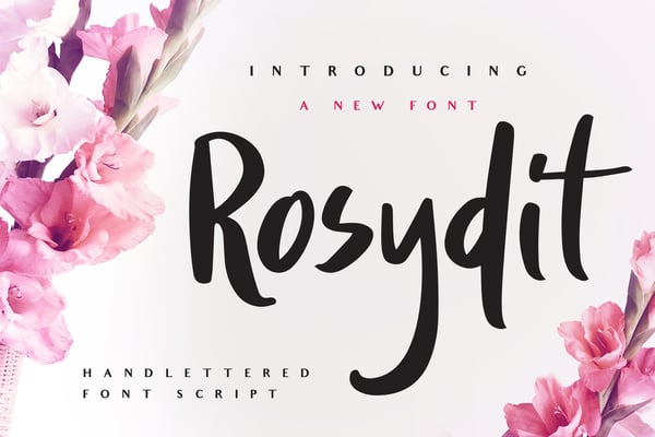 Free Rosydit - Handlettered Script Font