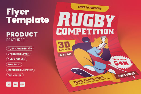 Rugby Competition Flyer Event