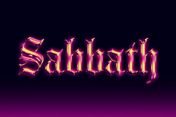 Sabbath Gothic Chrome Text Effect