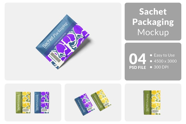 Sachet Packaging Mockup