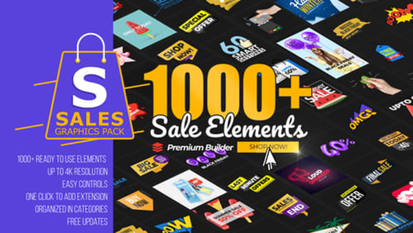 Sales Graphics Pack for After Effects – 1000+ Animated Sale Elements