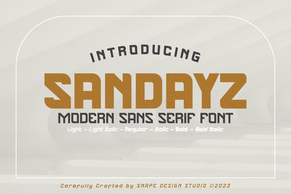 Sandayz - Modern Sans Serif