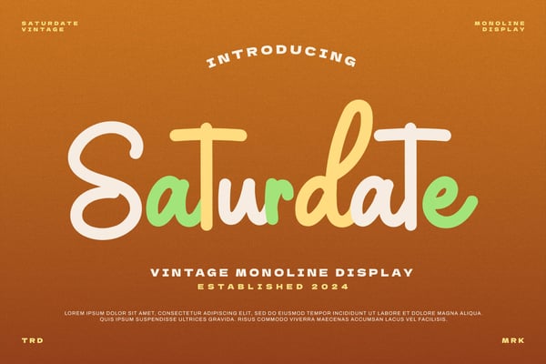 Saturdate – Script Handwritten Typeface
