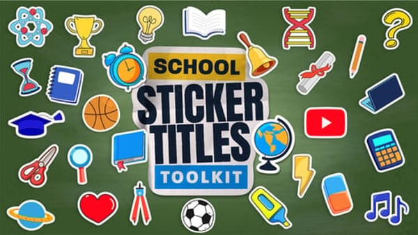School Sticker Titles Toolkit for Premiere Pro MOGRT
