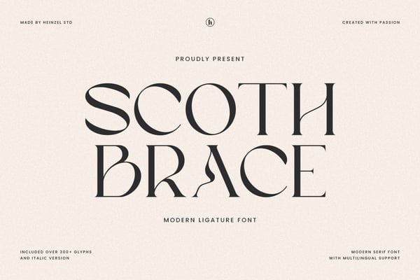 Scoth Brace Modern Ligature Font