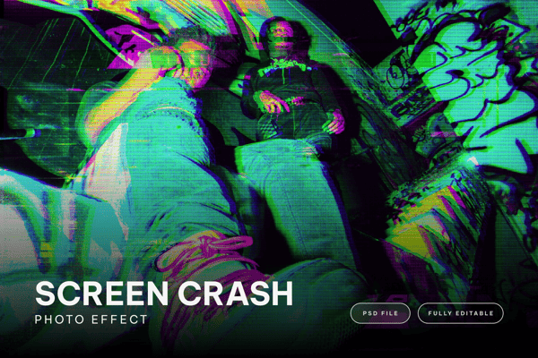 Screen Crash Photo Effect