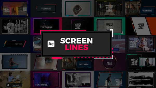 Screen Lines - Digital Scan Line Glitch Motion Effects Pack