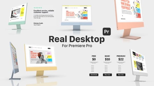 Screen Mockup Toolkit for Premiere Pro | Web &; UI Presentation MOGRT