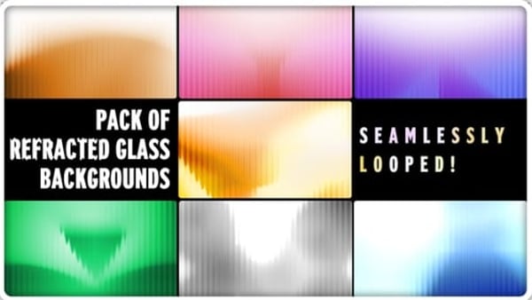 Seamless Looping Refracted Glass Light Background Pack