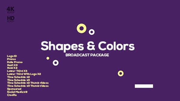 Shapes and Colors Broadcast Package – 4K TV Identity Pack