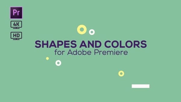 Shapes and Colors Broadcast Package MOGRT – 4K Premiere Pro TV Branding Kit