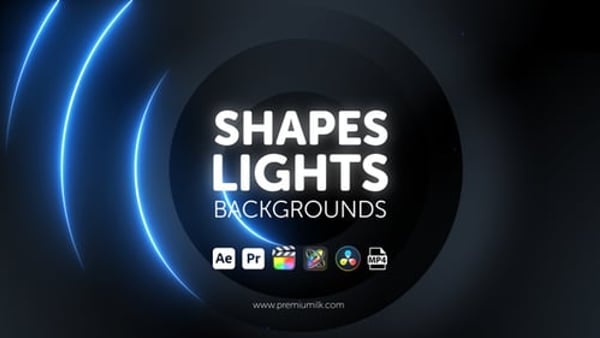 Shapes Lights Backgrounds - Abstract Shape Glow Motion Animation Pack