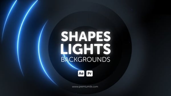 Shapes Lights Backgrounds - Abstract Shape Glow Motion Animation Pack