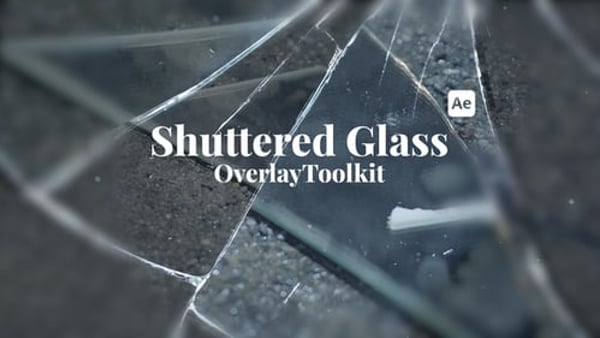 Shattered Glass Overlays — 12 Broken & Cracked Glass for After Effects (4K/HD + Square/Portrait)