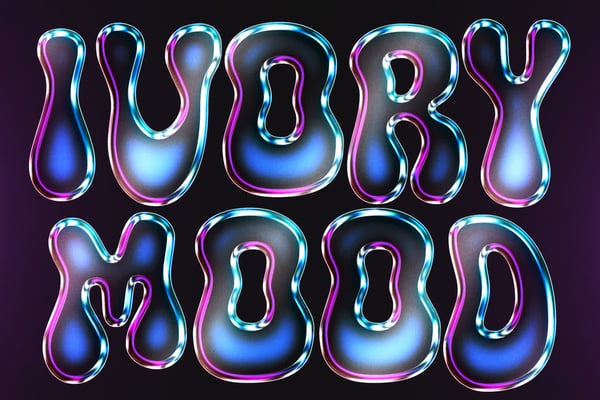 Shiny Bubble Text Effect