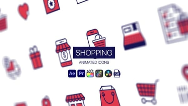Shopping Animated Icons - Ecommerce Motion Icons Animation Pack
