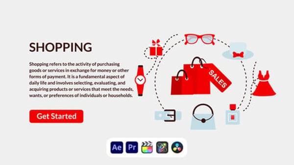 Shopping Design Concept - Modern Online Store Presentation Animation Template
