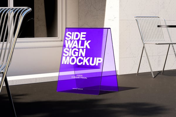Sidewalk Sign Mockup