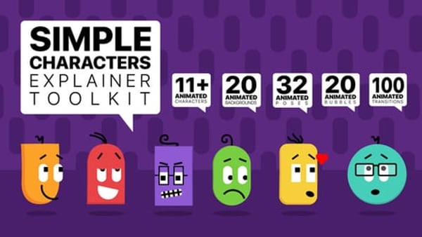 Simple Characters Explainer Toolkit - Character Animation Toolkit Pack