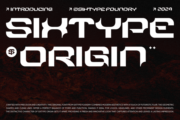 Sixtype Origin Font