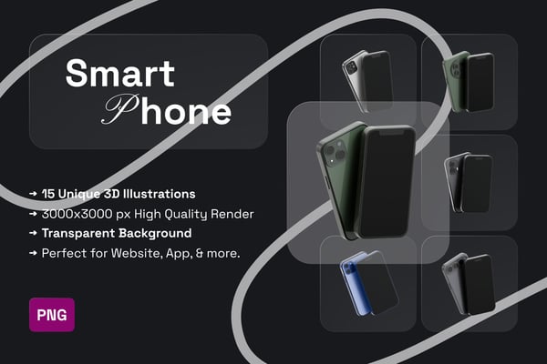 Smartphone 3D Icon Pack