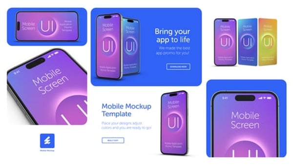 Smartphone App Promo Mockup for After Effects – 4K UI/UX Template
