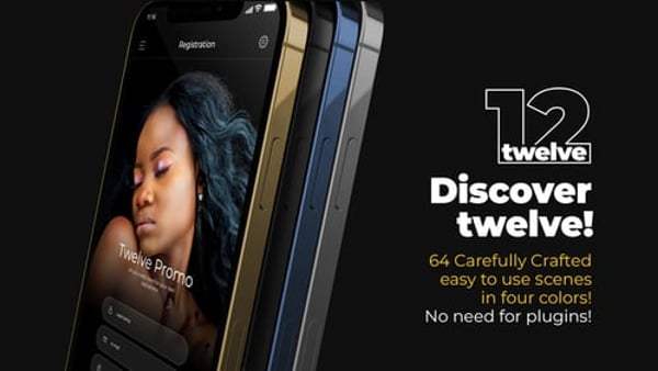 Smartphone App Promo Mockup for After Effects – 64 Realistic Device Scenes