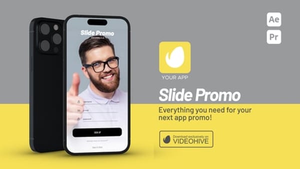 Smartphone App Promo Mockup for After Effects and Premiere Pro MOGRT