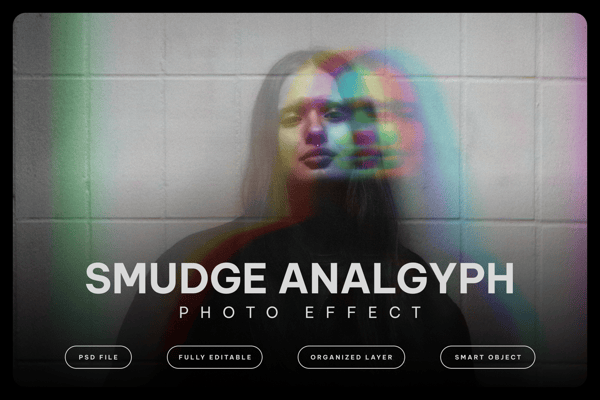 Smudge Analgyph Photo Effect