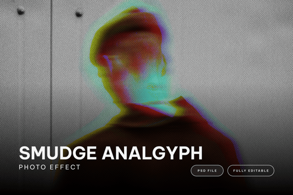 Smudge Analgyph Photo Effect